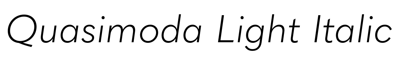 Quasimoda Light Italic